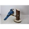 Image 1 : Bluejay On Branch Decor Piece- 9'' Tall