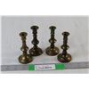 Image 1 : (4) Miniature Brass Candle Sticks