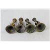 Image 5 : (4) Miniature Brass Candle Sticks