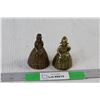 Image 1 : (2) Miniature Brass Figurine Bells