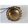 Image 3 : Sterling Silver Open Salt With Spoon, Sterling Silver Tea Strainer