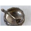 Image 5 : Sterling Silver Open Salt With Spoon, Sterling Silver Tea Strainer