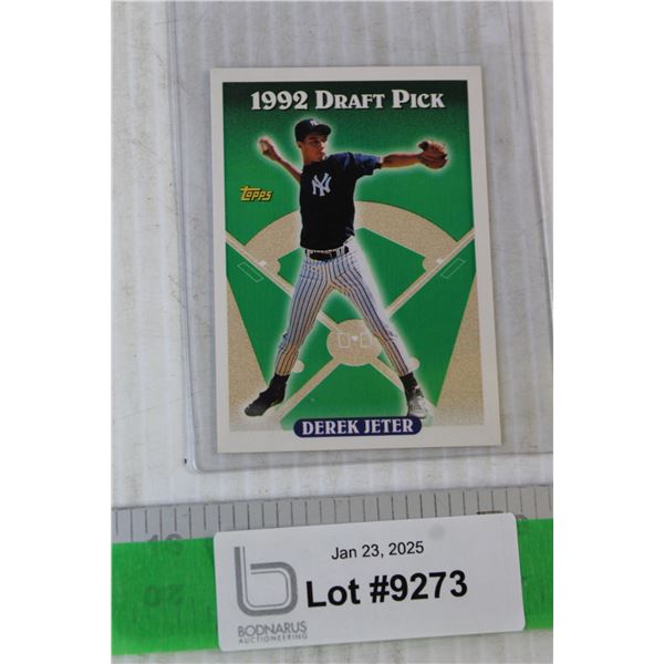 Derek Jeter 1992 Draft Pick Tops Baseball Card