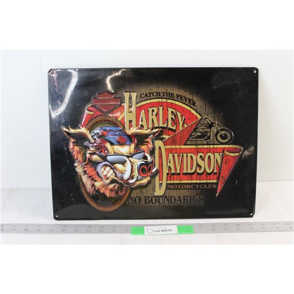 Harley Davidson Metal Sign - 17" x 12 1/2"