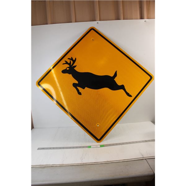 * Deer Crossing Sign - 40 1/2" x 40 1/2"