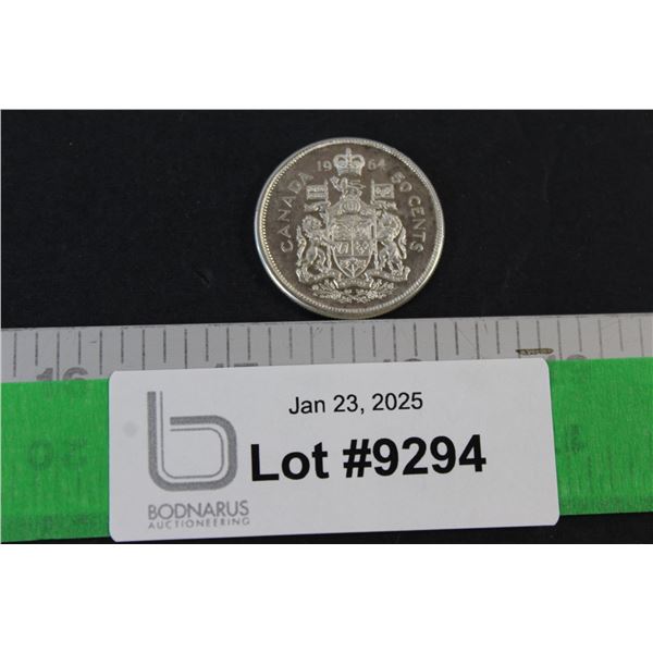 Canadian Fifty Cent Coin - 1964