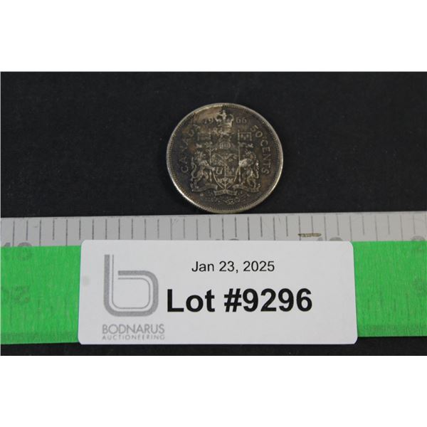 Canadian Fifty Cent Coin - 1966