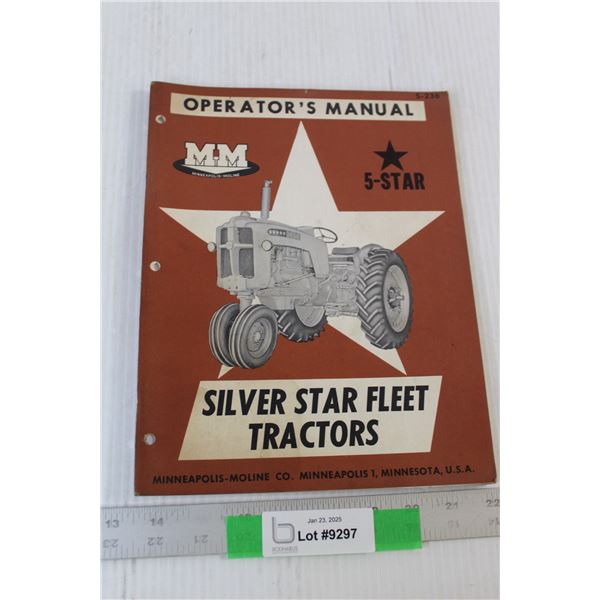 Minneapolis-Moline Silver Star Fleet Tractors Manual