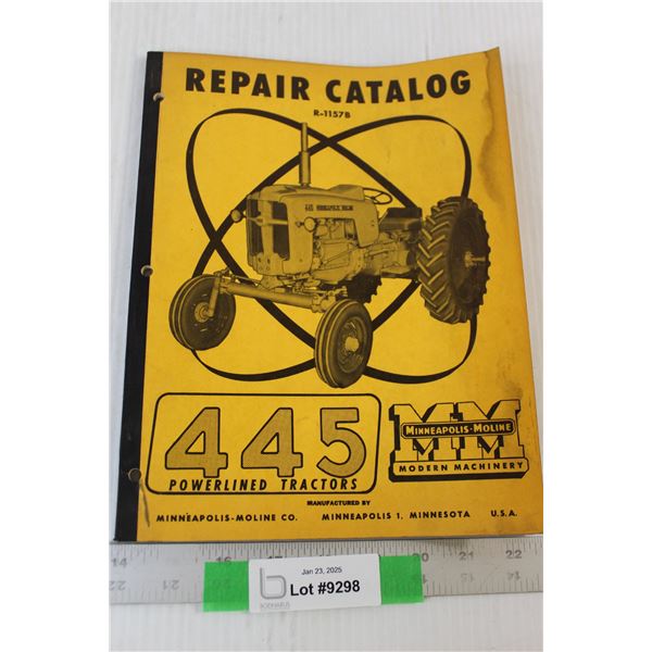 Minneapolis-Moline Model 445 Tractor Repair Catalog