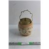 Porcelain/Brass Biscuit Barrel