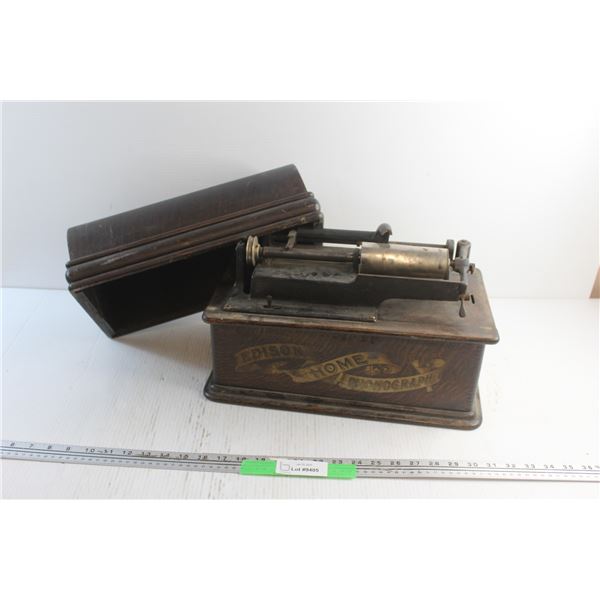 Vintage Edison Home Phonograph - As Is, Missing Parts