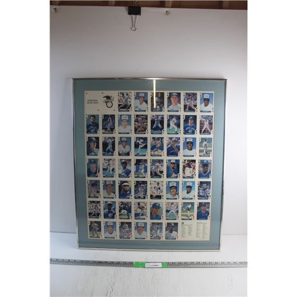 * Framed MLB Toronto Blue Jays 1994 in Cut Sheet of Playing Cards 29'' x 25''