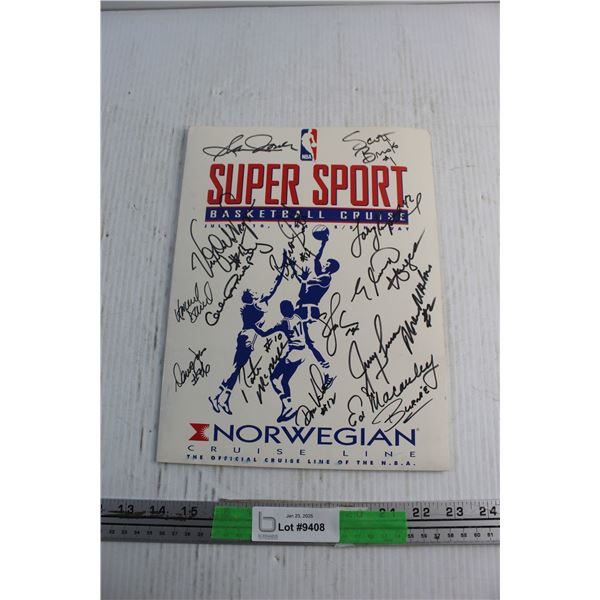 NBA Super Sport Autographed Basketball Cruise  - Consignor Says Authentic - COA Available