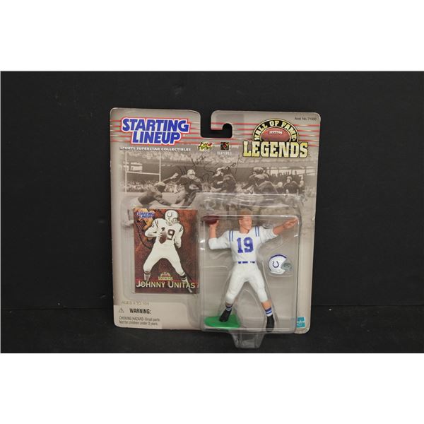 Hall of Fame Legends Johnny Unitas Figure and Trading Cards - Signed - Consignor Says Authentic - CO