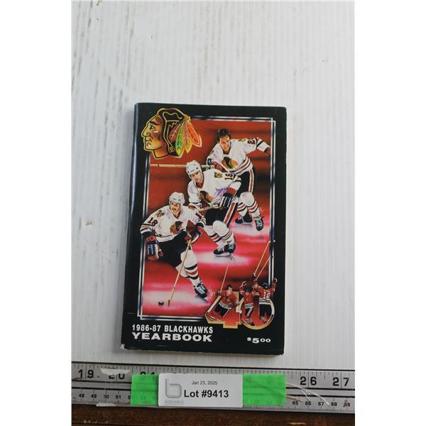 Chicago Black Hawks 1986-87 Multi Autographed Year Book  - Consignor Says Authentic - COA Available