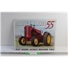Image 1 : Massey Harris 55 Tractor Tin Sign 16'' x 12''