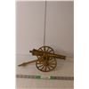 Image 1 : Vintage Brass Miniature Cannon 15" Long- As Is