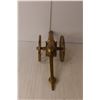 Image 2 : Vintage Brass Miniature Cannon 15" Long- As Is