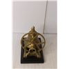 Image 2 : * Vintage Mounted Nautical Brass Bell w/ Wheel