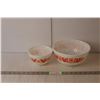 (2) Vintage Pyrex "Friendship" Bowls 8.75" & 5.75"