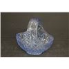 Image 1 : Blue Glass Basket 8" Tall