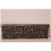 Image 2 : John-Bull Metal Army Range Sign 11" x 4"