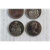Image 4 : (4) 1969, 1971 & 1984 Canadian 50 Cents Coins