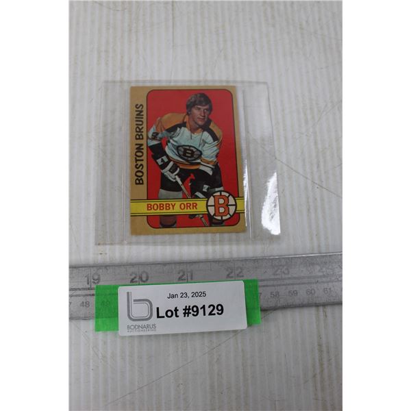 1972-73 OPC Bobby Orr Hockey Card- Some Damage On Back