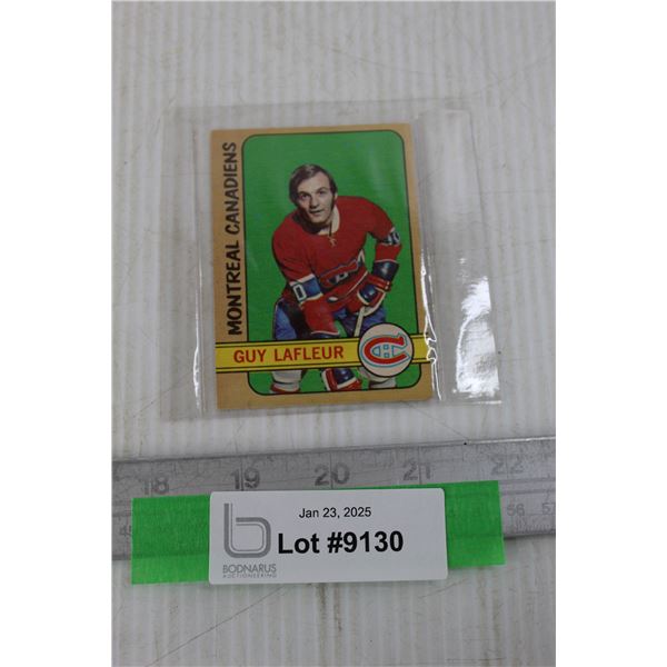 1972-72 OPC Guy Lafleur Hockey Card- Some Damage On Back