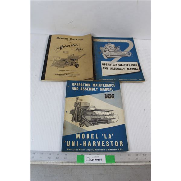 (2) Minneapolis-Moline 1950's  Combine Operation Manuals