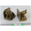 Image 1 : (2) Brass Elephant Bookends