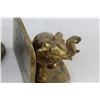 Image 3 : (2) Brass Elephant Bookends