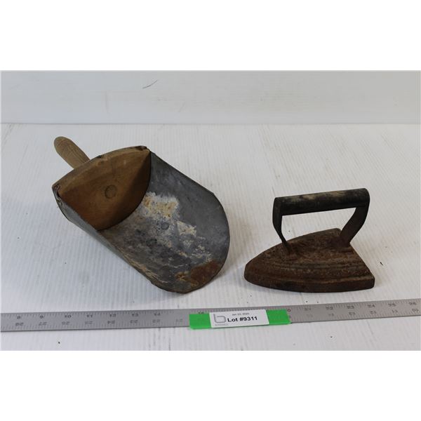 Sad Iron and Flour Scoop