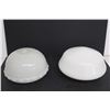 Image 1 : (2) Milk Glass Ceiling Light Fixture Globes - Chipping around Mouth