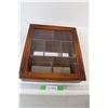 Image 1 : Mirrored Wall Mount Display Case - 13 1/2" x 16" x 3 1/2"