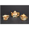 Image 1 : Cottage Ware - Teapot (Small Crack), Keele St. Pottery  Handpainted Creamer and Sugar Bowl