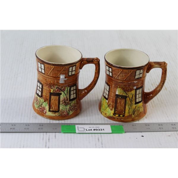 (2) Price Bros. Cottage Ware Mugs