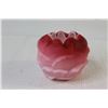 Image 2 : Consolidated Ruffled Rim Rose Bowl, Orange Glass Candy Dish