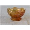 Image 4 : Consolidated Ruffled Rim Rose Bowl, Orange Glass Candy Dish