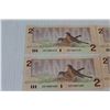 Image 5 : (4) Canadian Two Dollar Bills - 1986