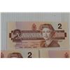 Image 3 : (3) Canadian Two Dollar Bills - 1986