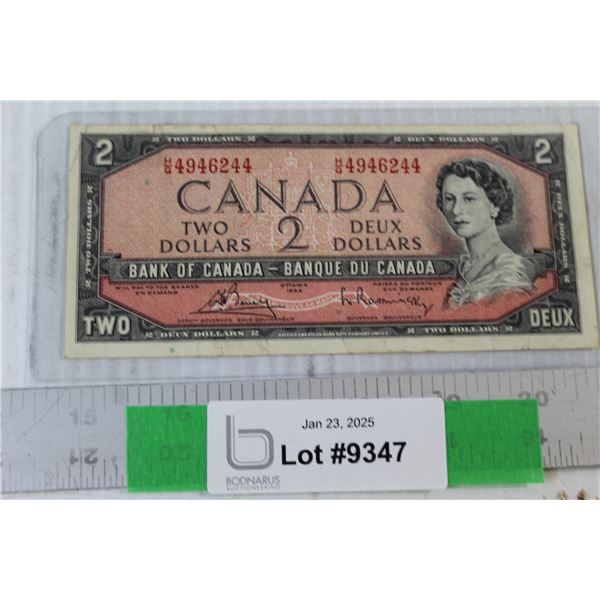 Canadian Two Dollar Bill - 1954
