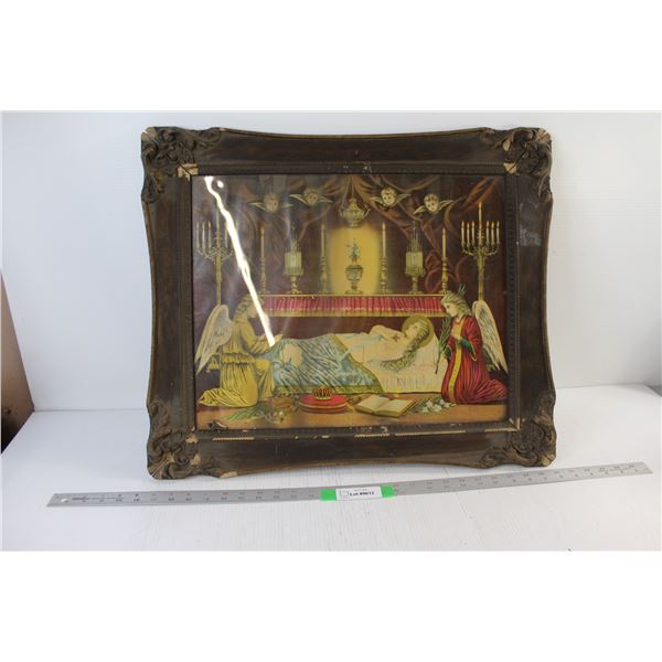 Framed Religious Picture - 25" x 21"