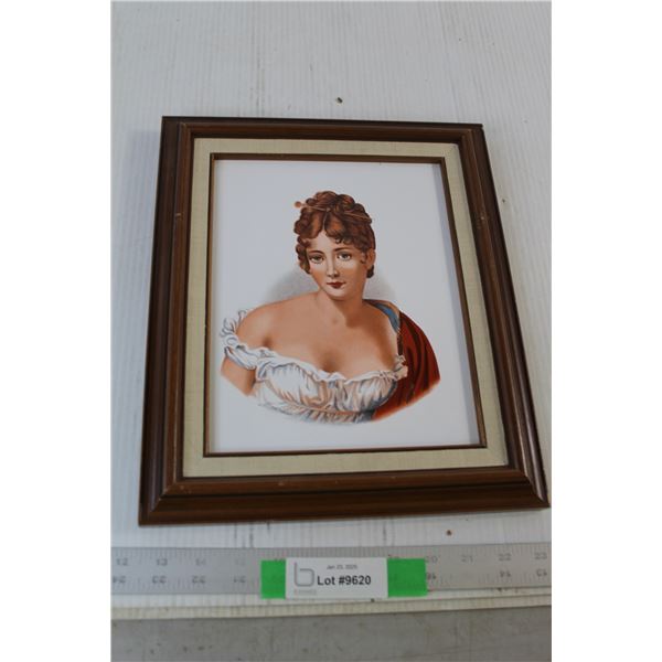 Framed Monreau Porcelain Art Piece - 13" x 11"