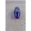 Image 2 : Blue Iridescent Art Glass Vase - Signed