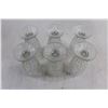 Image 2 : Set of (6) Iris & Herringbone Footed Glasses 6.25" Tall