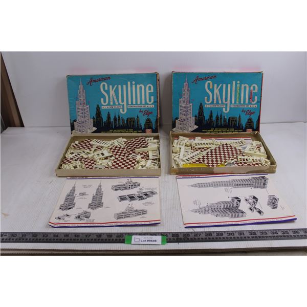(2) Vintage American Skyline Construction Set