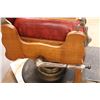 Image 2 : * Vintage Barbers Chair (No Head Rest) - Some Wear As Pictured - 40" Tall x 28" Wide x 34" Deep
