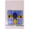 Image 1 : Stained Glass Leaded Hanging Art - 12.5" x 12.5"