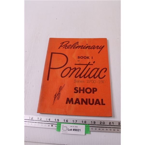 Pontiac Shop Manual Series 2700-2800 Book One
